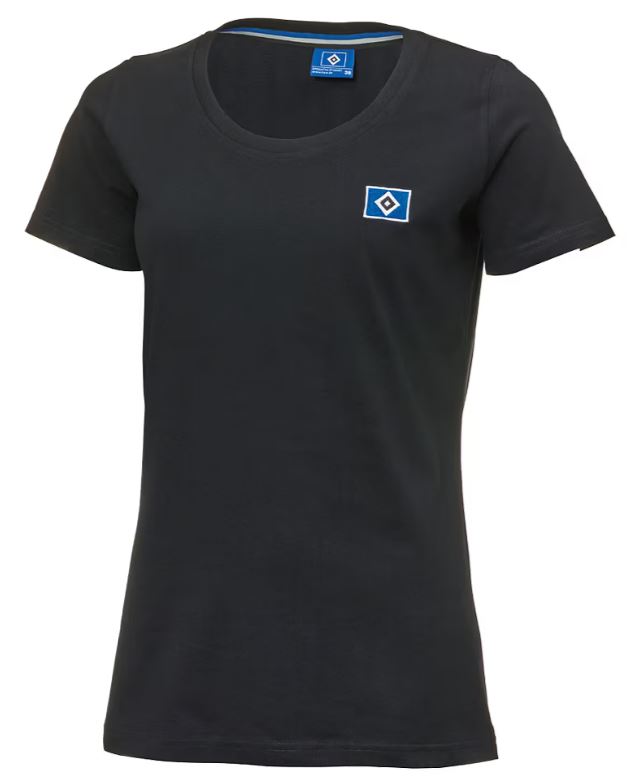 HSV T-Shirt Damen Logo "Schwarz"