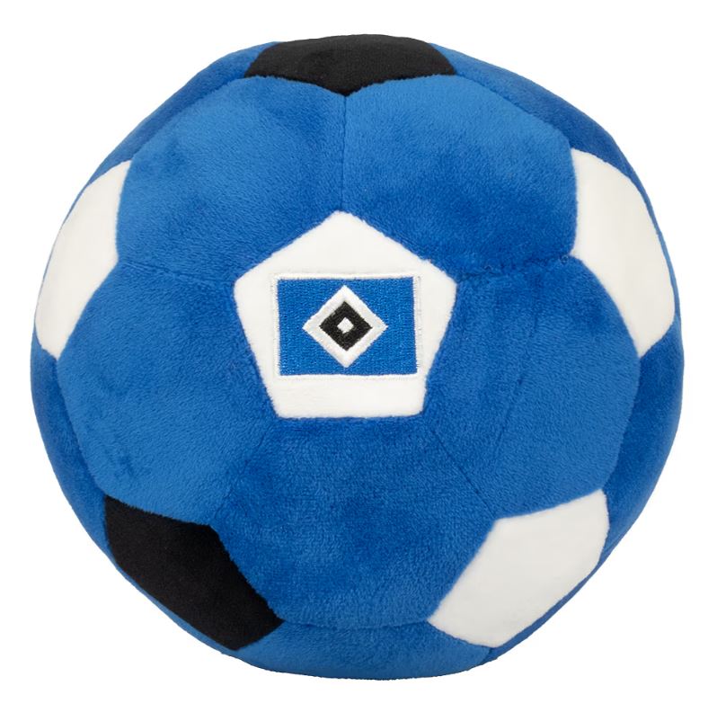 HSV Plüschball Fußball Ball blau-weiß-schwarz