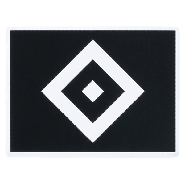 HSV Aufkleber transparent schwarz "Raute"