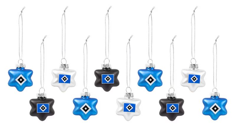 HSV Christbaumkugeln 10er Set "Stern"