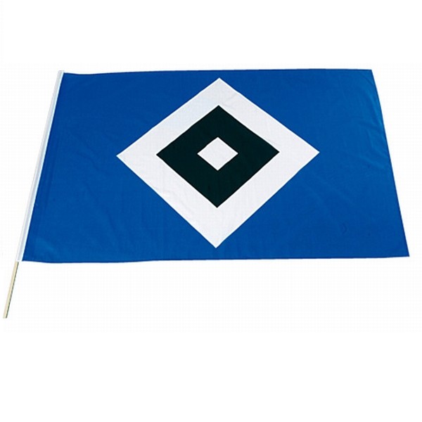 HSV Fahne 'Raute' 80x120cm mit Stock