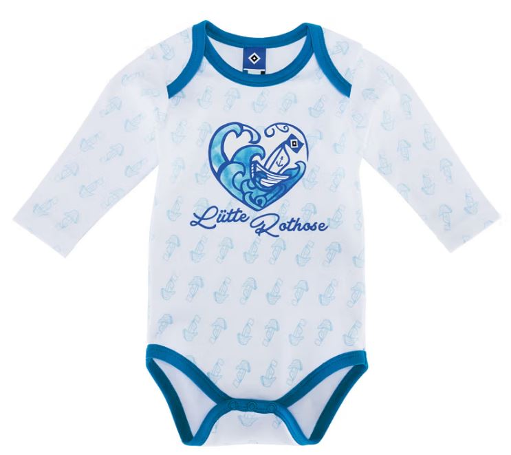 HSV Body Longsleeve Baby "Lütte Rothose"