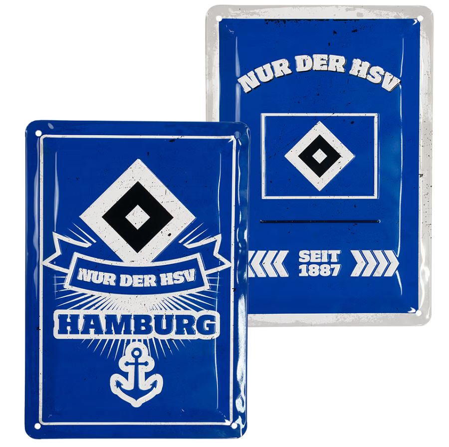 HSV Blechschild 2er Set