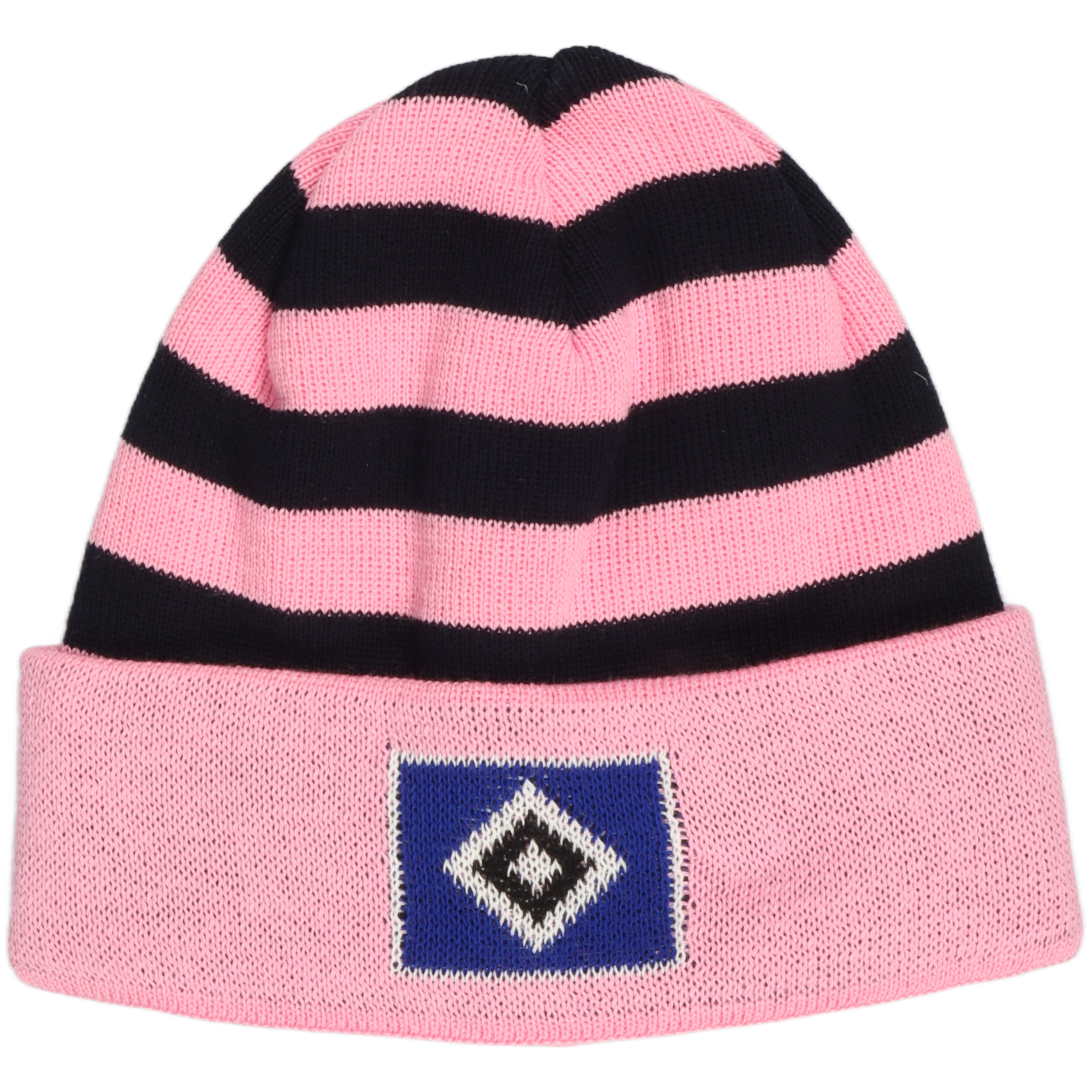 HSV Kinder-Mütze gestreift rosa