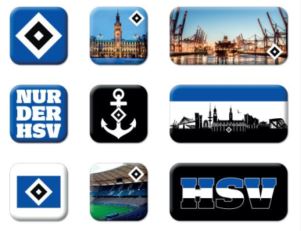 HSV Magneten 9er Set "Nur der HSV"