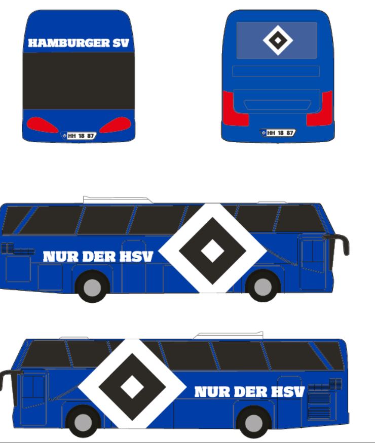 HSV Nur der HSV Spielzeugbus
