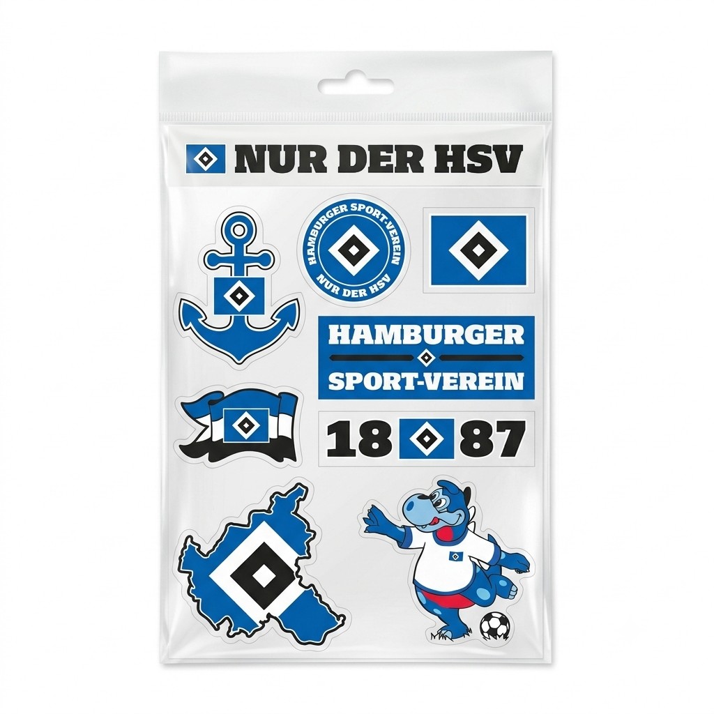 HSV Aufkleber-Set 10-tlg.