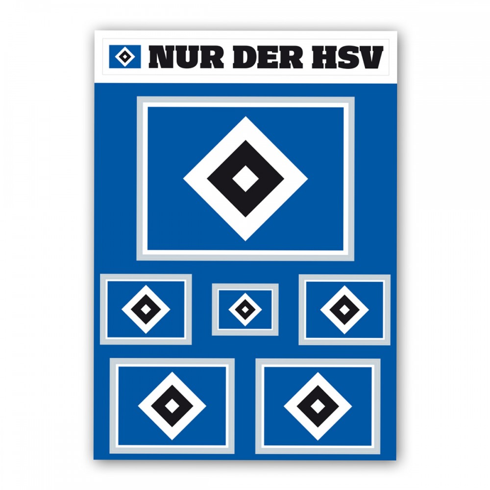HSV Aufkleber-Set "Raute"